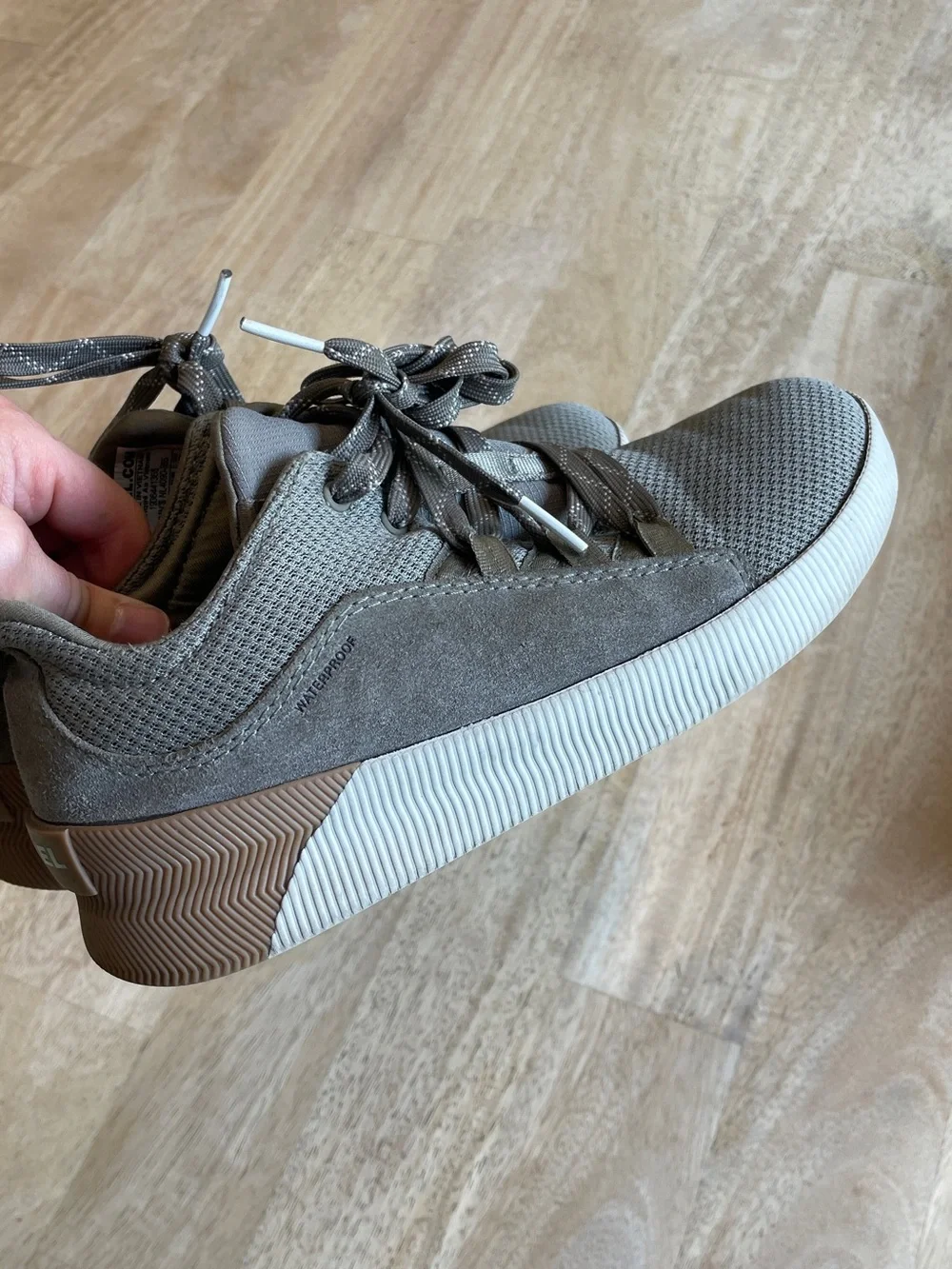 SOREL, Women’s Mesh Waterproof Sneakers, Green / Taupe